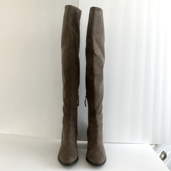 BP. Luke Taupe Microfiber Almond Toe Bohemian Over the Knee Boots Size 7M New - Picture 3 of 5